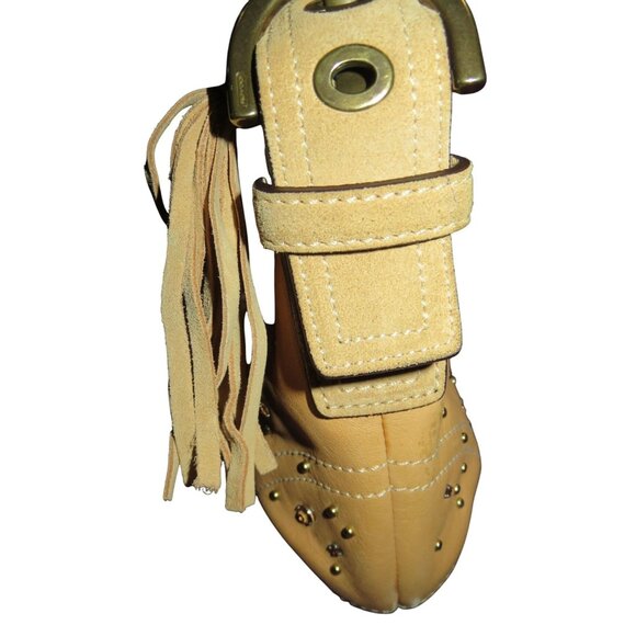 Coach 2005 Soho Studs & Swarovski Crystal Distressed Vachetta Leather Demi Bag - Picture 3 of 13